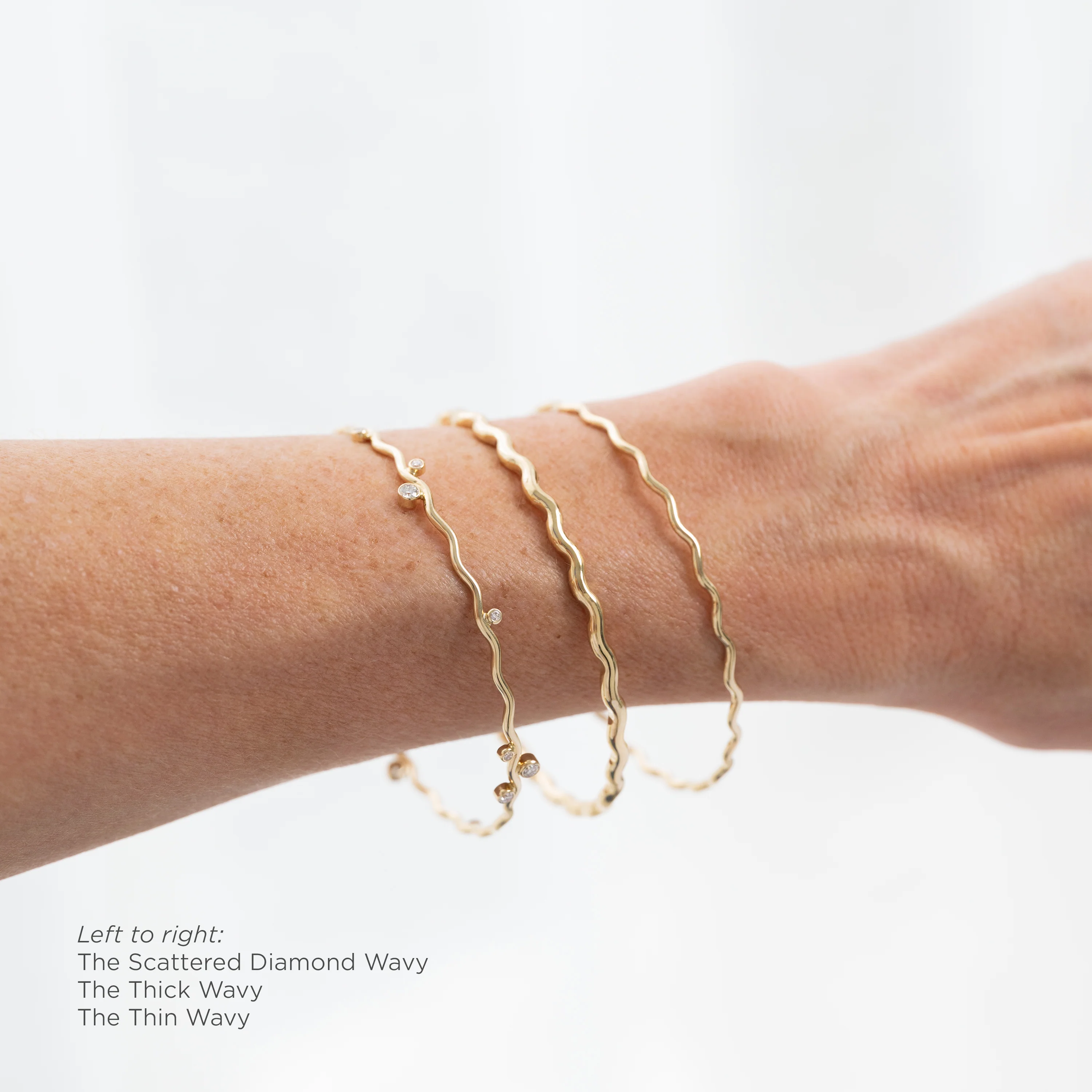 The Scattered Diamond Wavy Bangle - Image 4