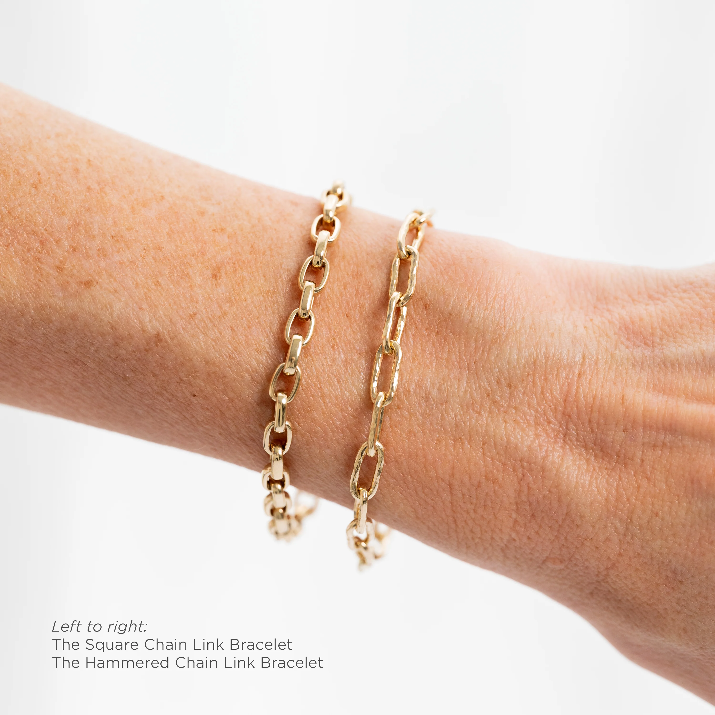 The Hammered Chain Link Bracelet - Image 3
