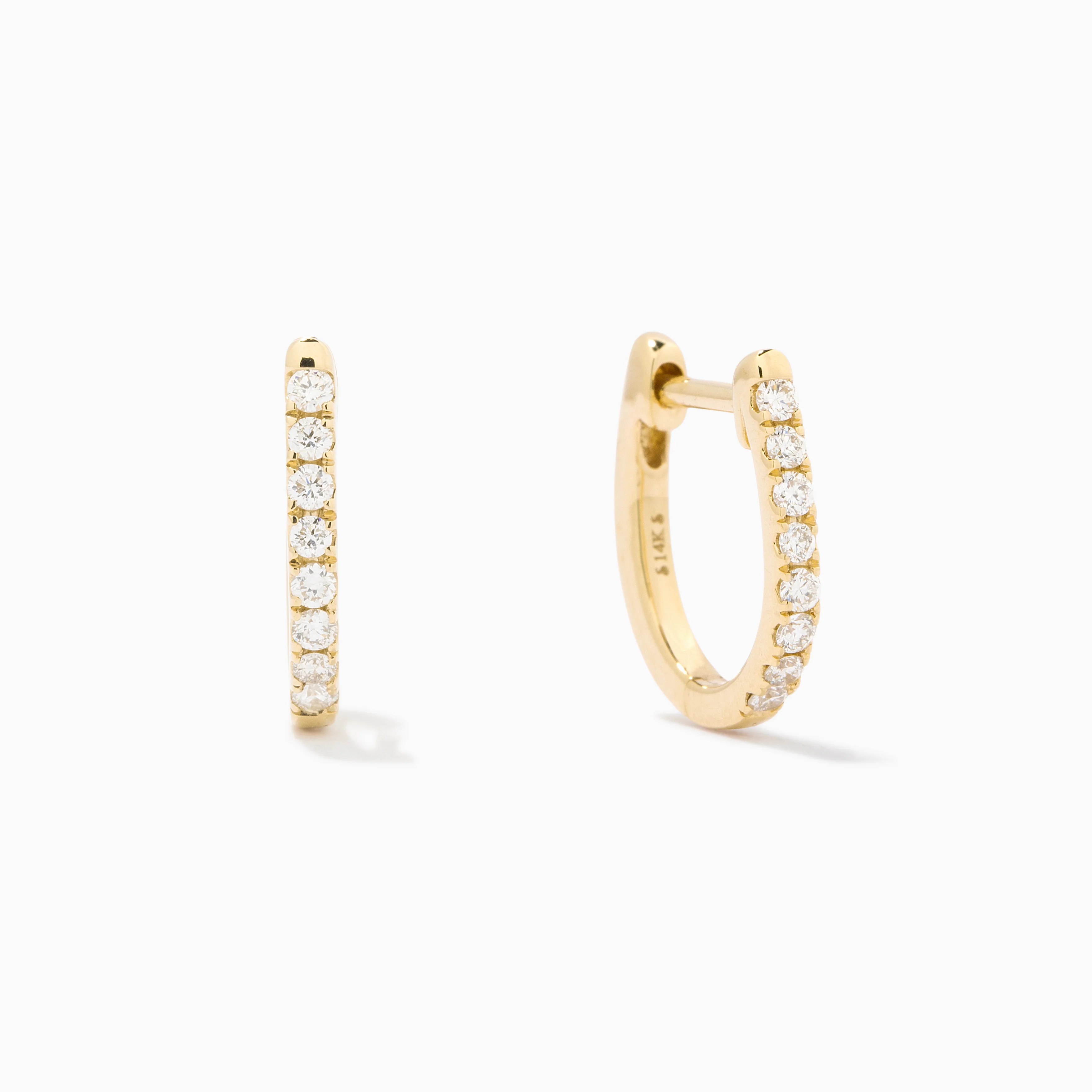 The Medium Diamond Hoops - Image 3