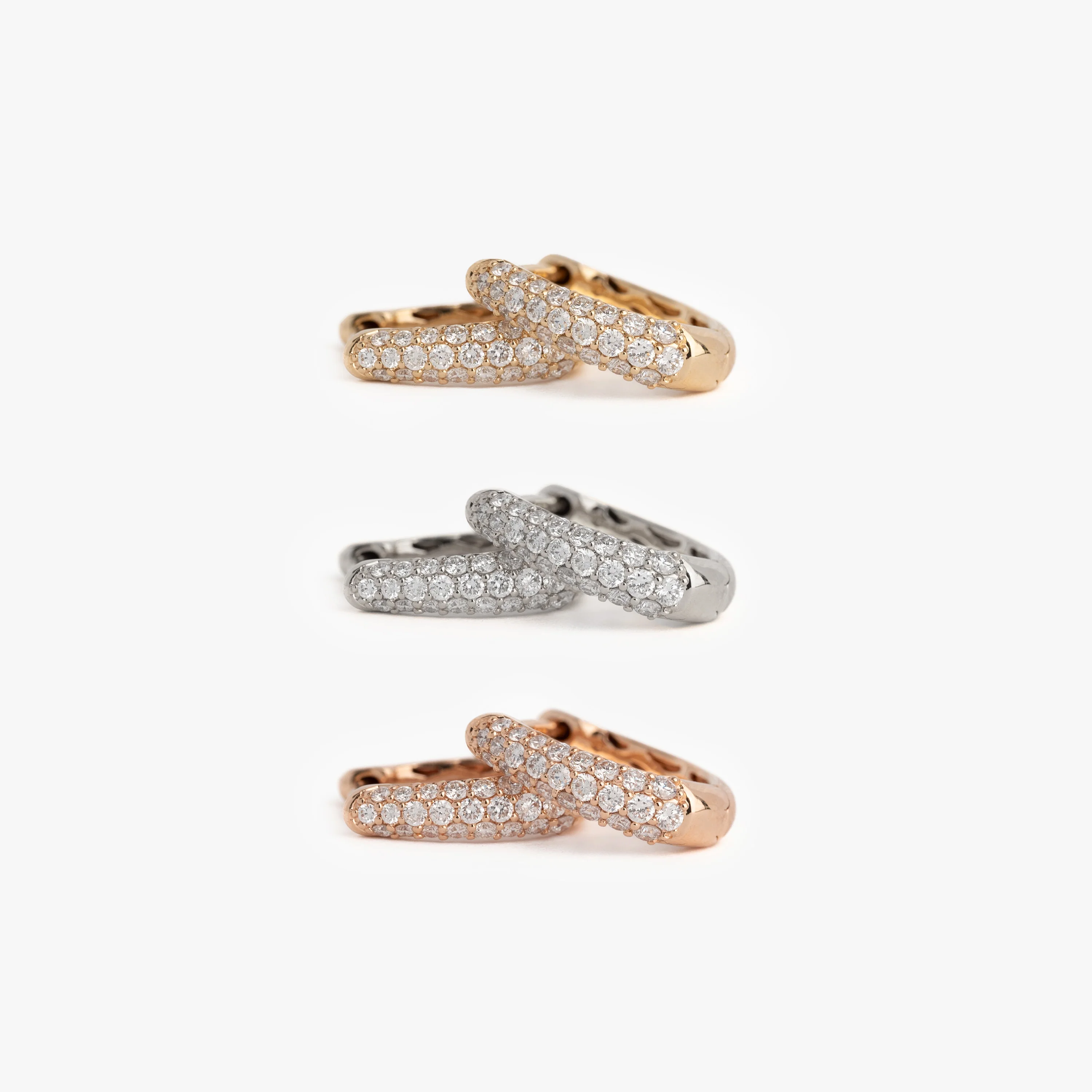 The Pavé Diamond Hoops - Image 3