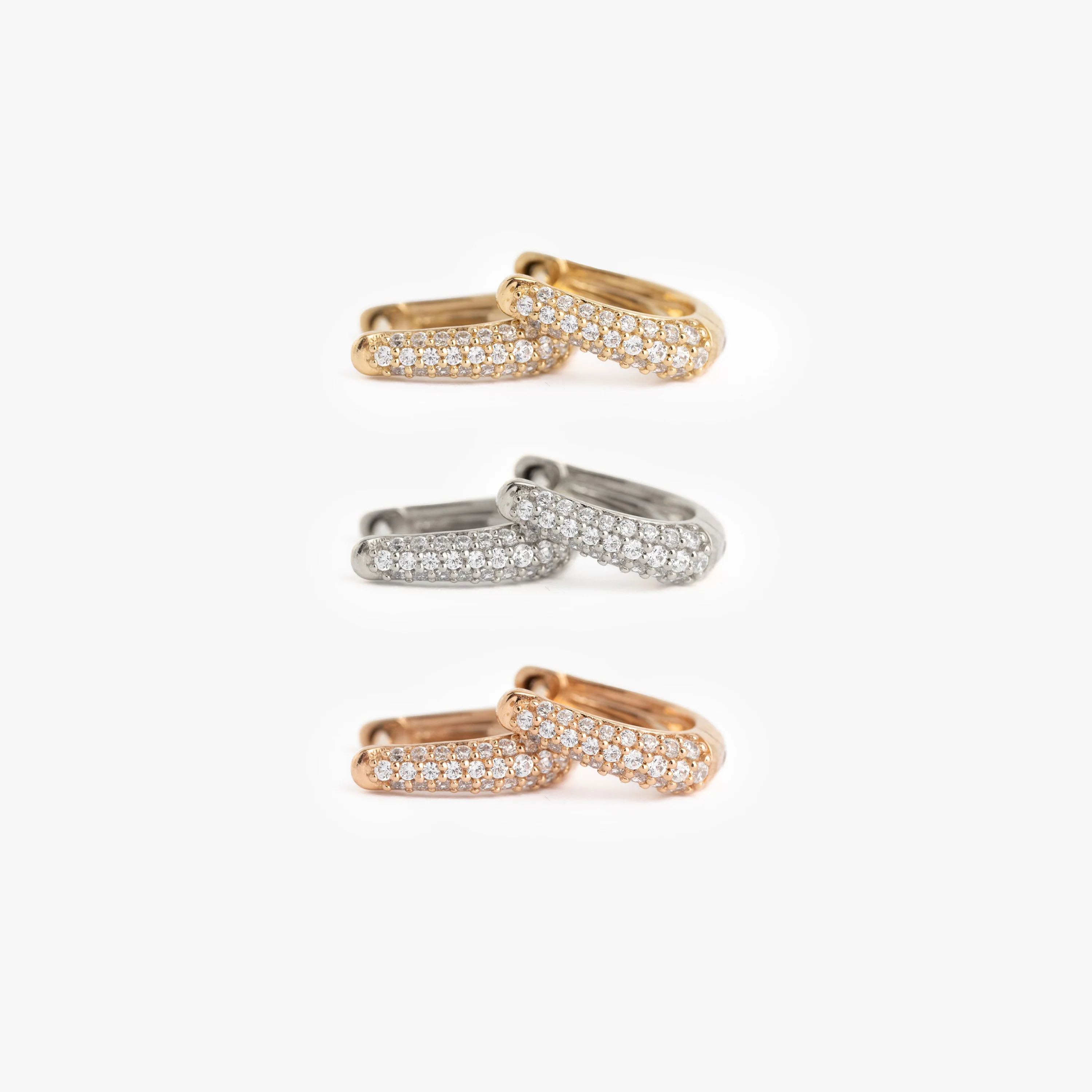 The Pavé Diamond Huggies - Image 3